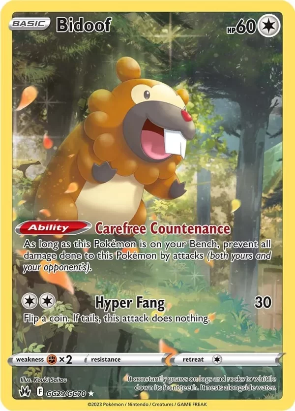 Bidoof (GG29/GG70) Holo Rare