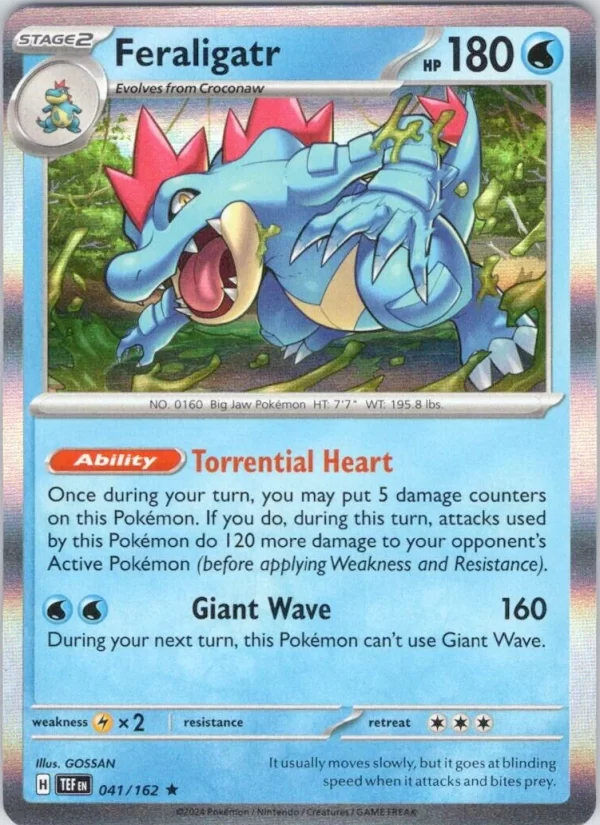 Feraligatr (041/162) Holo Rare