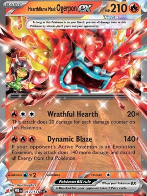Hearthflame Mask Ogerpon ex (017/131) Double Rare