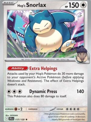 Hop's Snorlax (117/159) Holo Rare