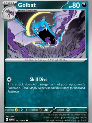 Golbat (042/165) Reverse Holo