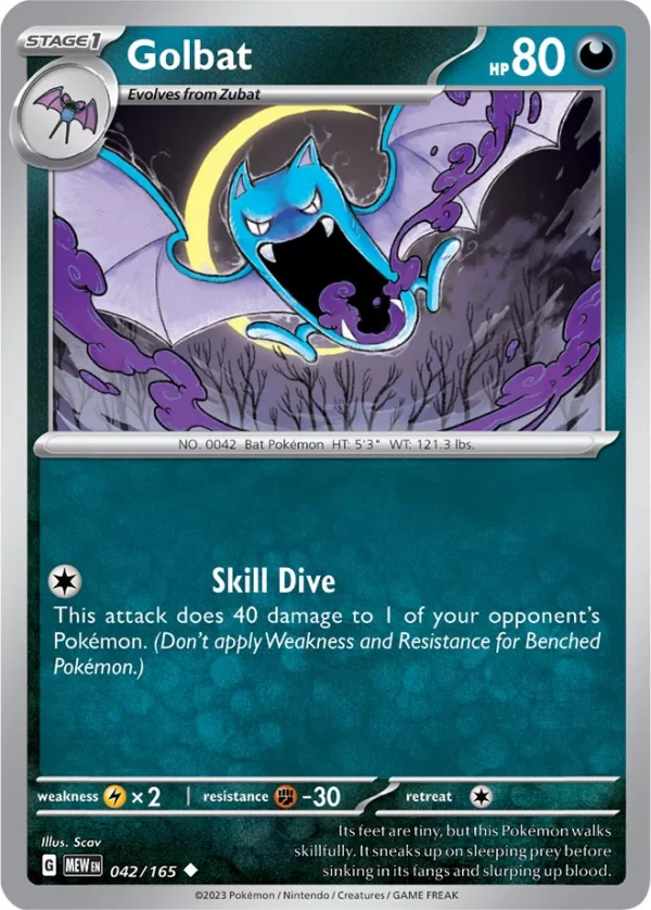 Golbat (042/165) Reverse Holo