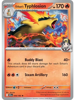 Ethan's Typhlosion (034/182) Holo Rare